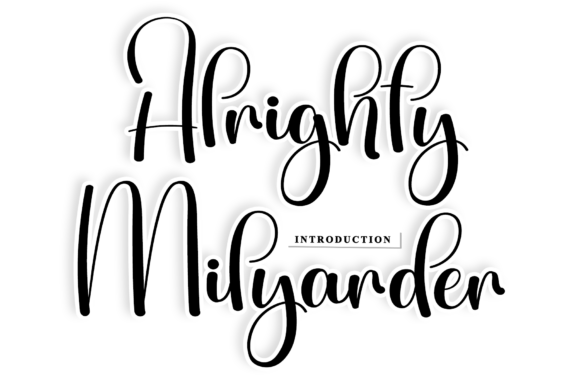Alrighty Milyarder: A Rhythmic Script Font for Web Design