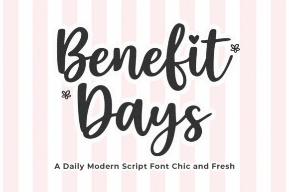 Benefit Days: A Playful Script Font for Engaging Editorial Design