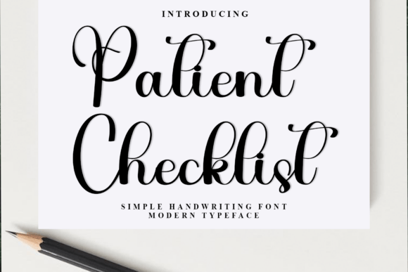 Patient Checklist: A Friendly Script Font for Engaging Content